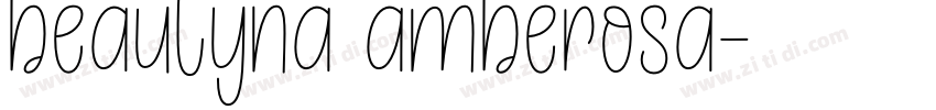 beautyna amberosa字体转换